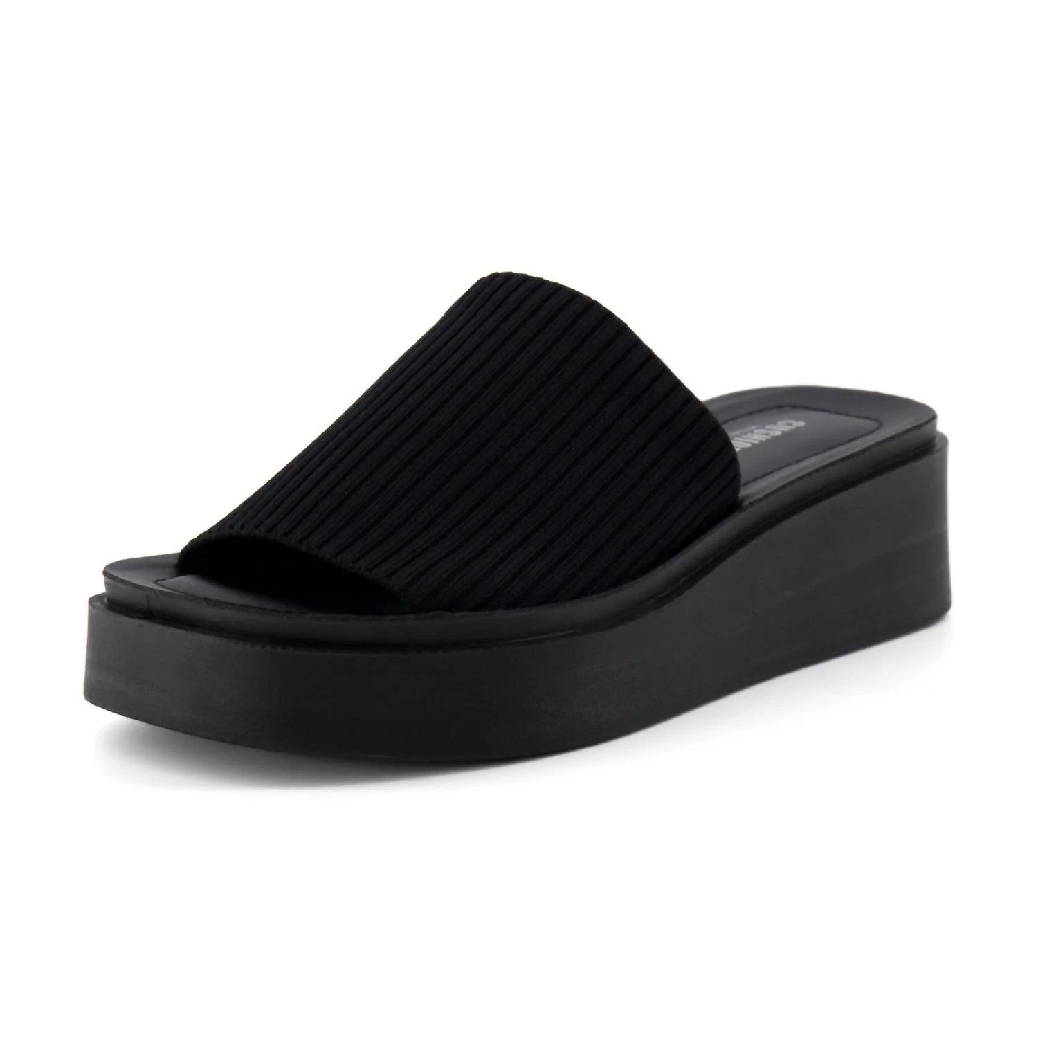 Women's Pim Wedge Chunky Sandal In Black Weave | Shop Simon