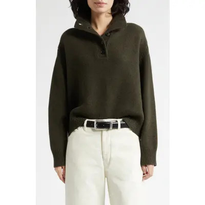 Nili Lotan Renata Sweater in Dark Pine Melange at Nordstrom, Size Large | Nordstrom