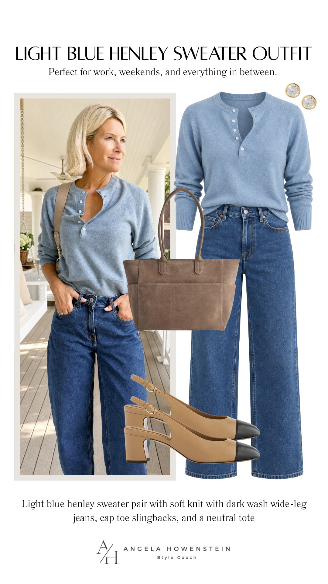 This light blue henley sweater is one of those pieces you’ll reach for all season long. The soft knit, flattering neckline, and classic fit make it easy to wear with wide-leg jeans, slingback heels, or your favorite tote for an effortlessly polished fall look.

👩‍💻 LTK PRO TIPS
❤️ Heart = Support my posts ;-)
🔖 Save = Get sale & restock alerts for the things you love!
📋 Lists = Keep favorites organized (List ideas: Christmas, Birthdays, and Vacations!)
📲 Share = Send lists and products to a friend (or your daughters like me).
💬 Comment = Ask me anything, and I’ll answer. ;-) 

 #LTKootd #LTKSeasonal #LTKOver40