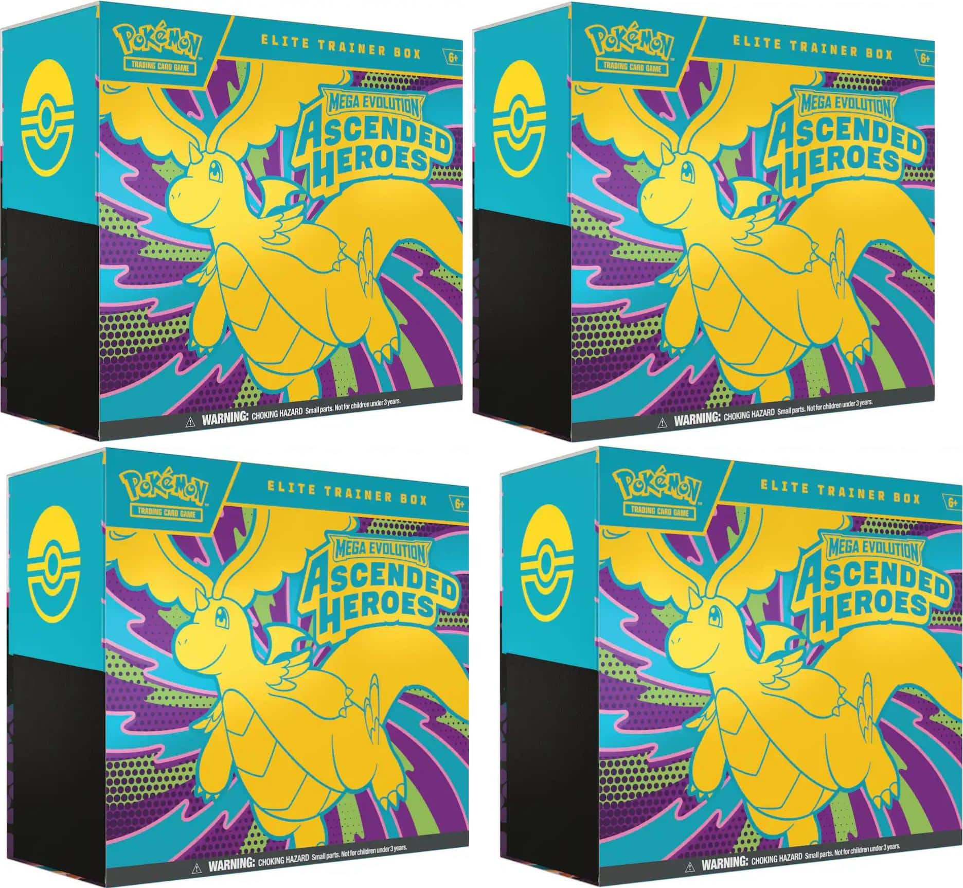 Pokémon - TCG: Mega Evolution—Ascended Heroes Elite Trainer Box 4 Pack Bundle | Best Buy U.S.
