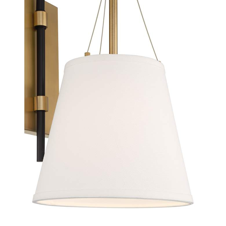 Possini Euro Crysta 16 3/4" High Warm Brass and Black Wall Sconce | Lamps Plus