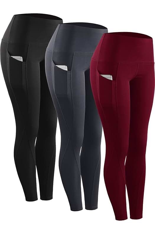 High Waist Running Workout Leggings for Yoga with Pockets | Amazon (US)