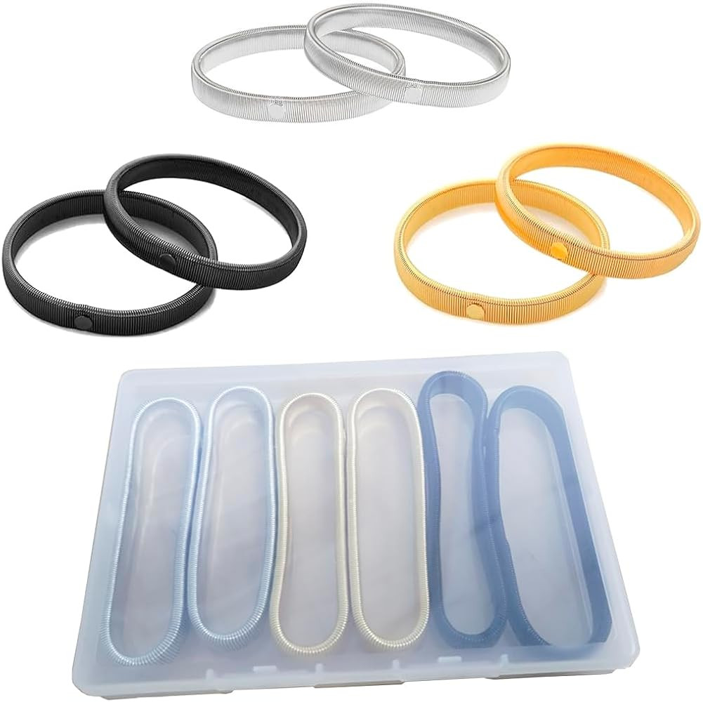 6PCS Sleeve Garters, Stretchy Metal Shirt Sleeve Holders, Anti-Slip Arm Bands Elastic Arm Straps ... | Amazon (US)