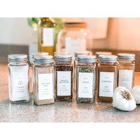 Modern Farmhouse Simple Pantry Personalized Spice Labels Minimalist Countryside Jar | Etsy (US)