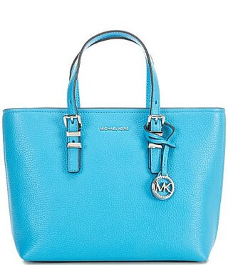 Michael Kors Quinn Small East West Tote Crossbody Bag - Milos Blue | Dillard's