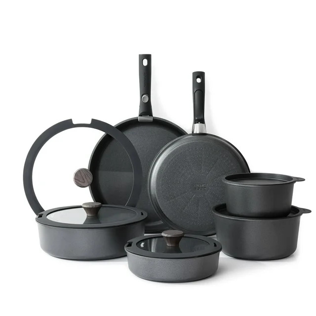 SENSARTE Nonstick Pots and Pans Set with Removable Handle, 18pcs Healthy Nonstick Cookware Set, R... | Walmart (US)
