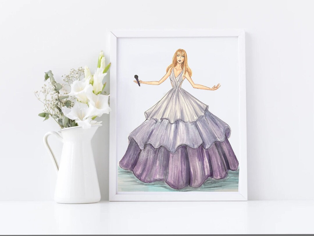 Lavender Tay Fashion Illustration, Swiftie “Lavender Era” Speak Eras Taylor illustration, enc... | Etsy (US)
