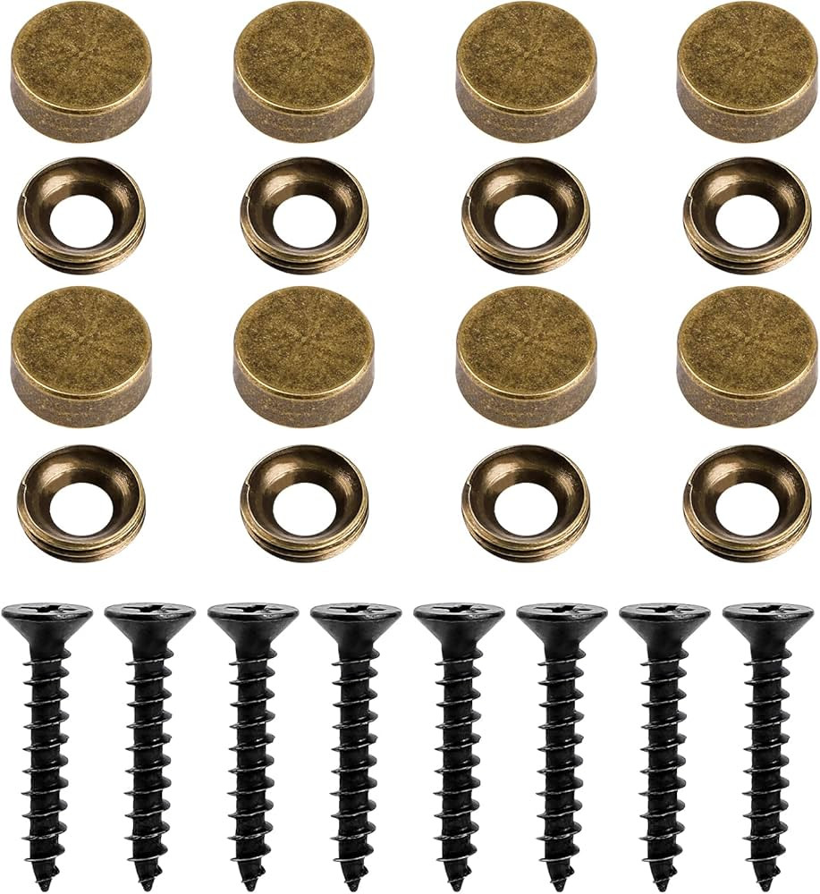 8Pcs Brass Decorative Screws with Caps, Decorative Bolts Upholstery Tacks Self Tapping Screw Deco... | Amazon (US)