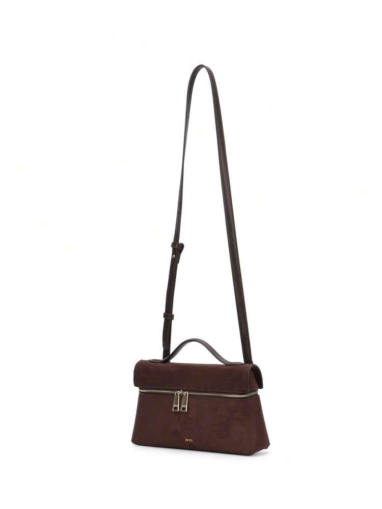 Summer Beach Travel Y2K Commute Shoulder Crossbody Lunch Box Bag, Elegant Silky Leather Shoulder ... | SHEIN