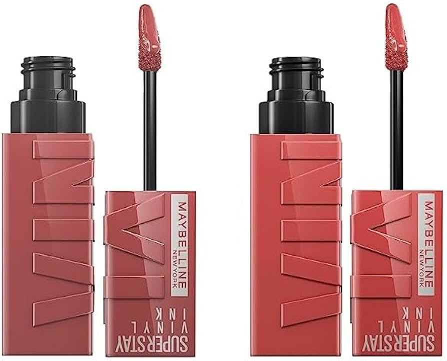 Maybelline Super Stay Vinyl Ink Liquid Lipstick Makeup, Peachy and Cheeky Bundle | Amazon (US)