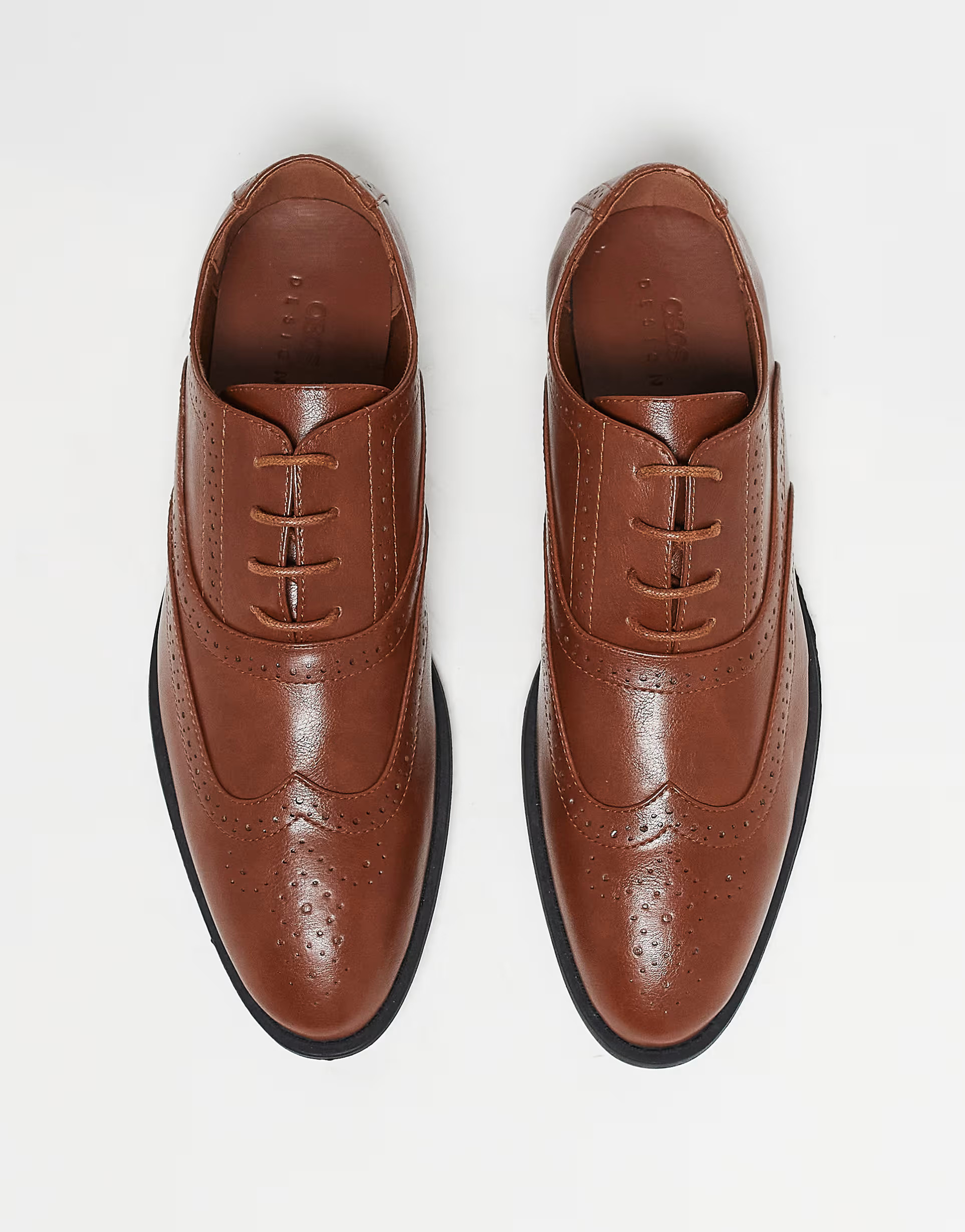 ASOS DESIGN lace up brogue shoes in tan | ASOS | ASOS (Global)