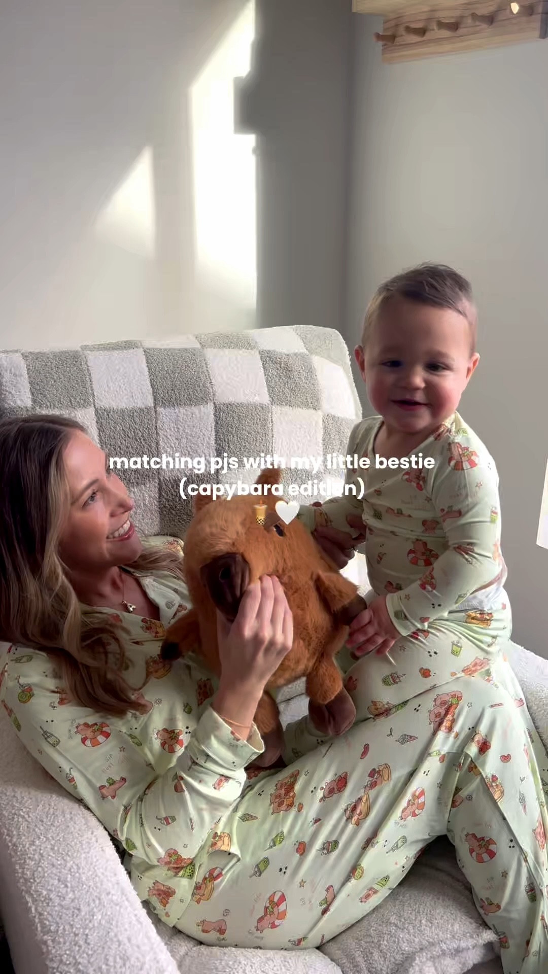 Lately our evenings look like this 🤍 As a boy mom, I love a matching moment because they’re hard to come by. We’ve been soooo obsessed with these bamboo PJs from @bellabubear. If you know me, you know I love boba, matcha, and cute animals.. so this print? Everything 🤩 Super breathable and they’re gentle on skin. 
#bellabubear #cozywithbellabubear #ad #liketkit

#LTKmomlife #LTKBaby #LTKKids