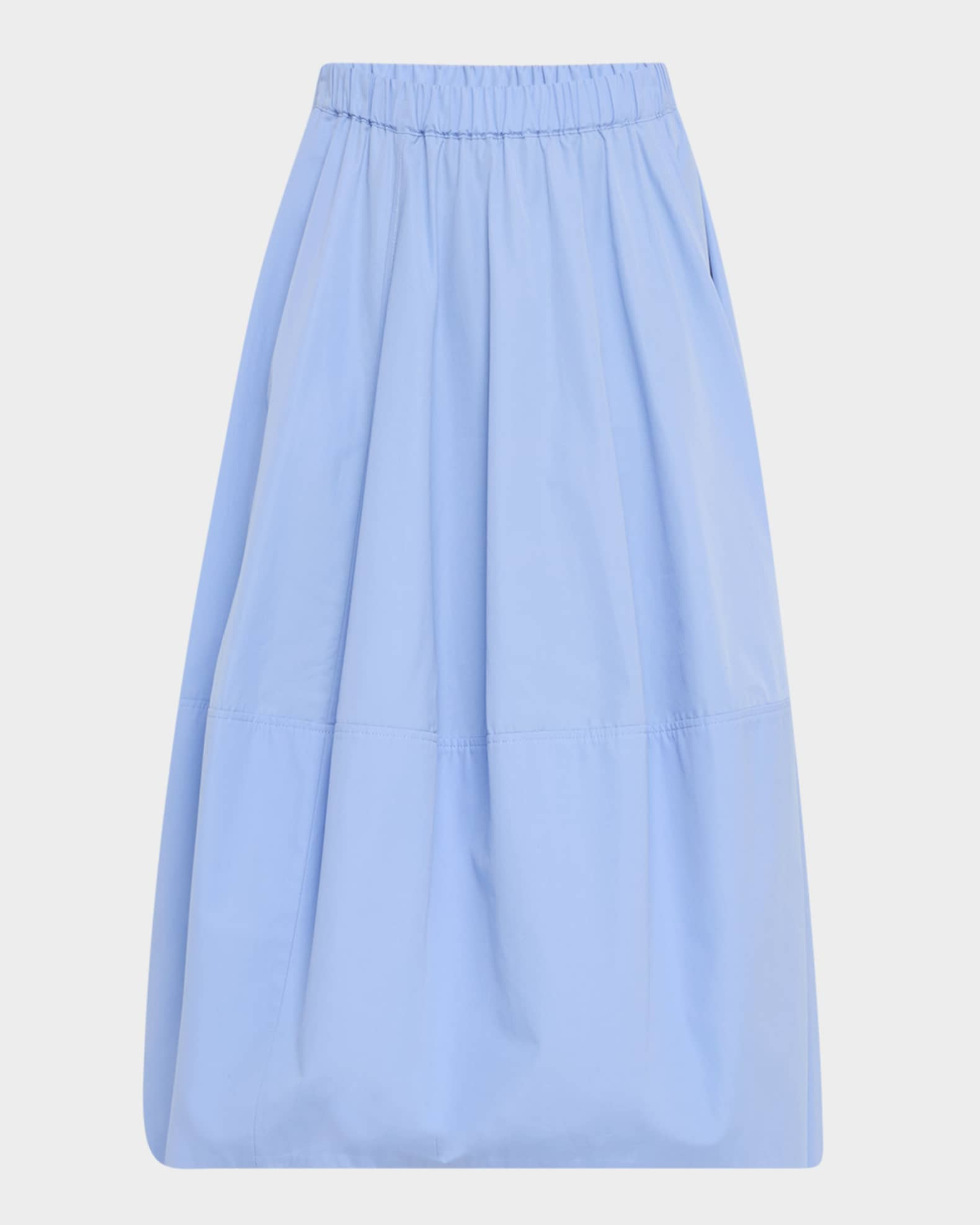 Cotton Midi Bubble Skirt | Neiman Marcus
