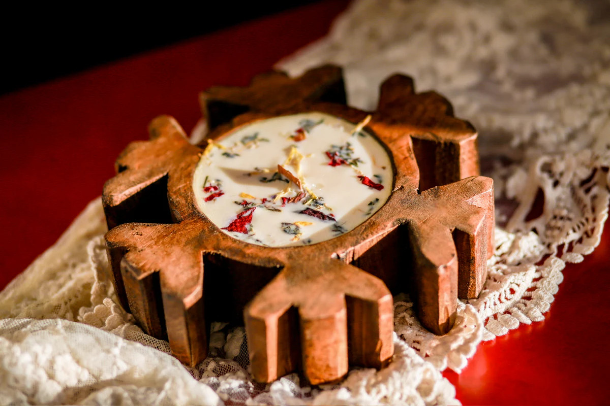 Snowflake Dough Bowl Candle | Abandoned Cakes