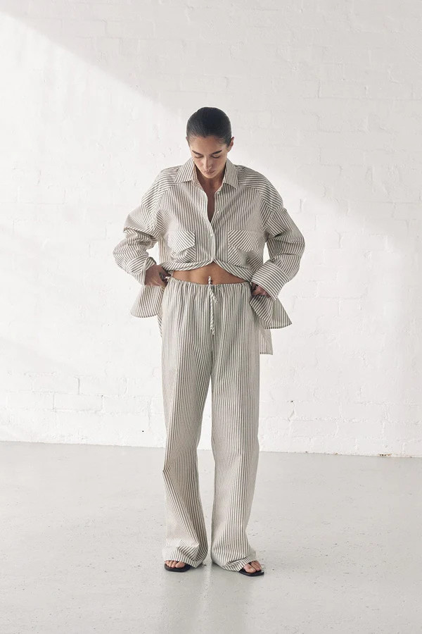 STOCKHOLM STRIPE SILK BLEND PANT | DISSH