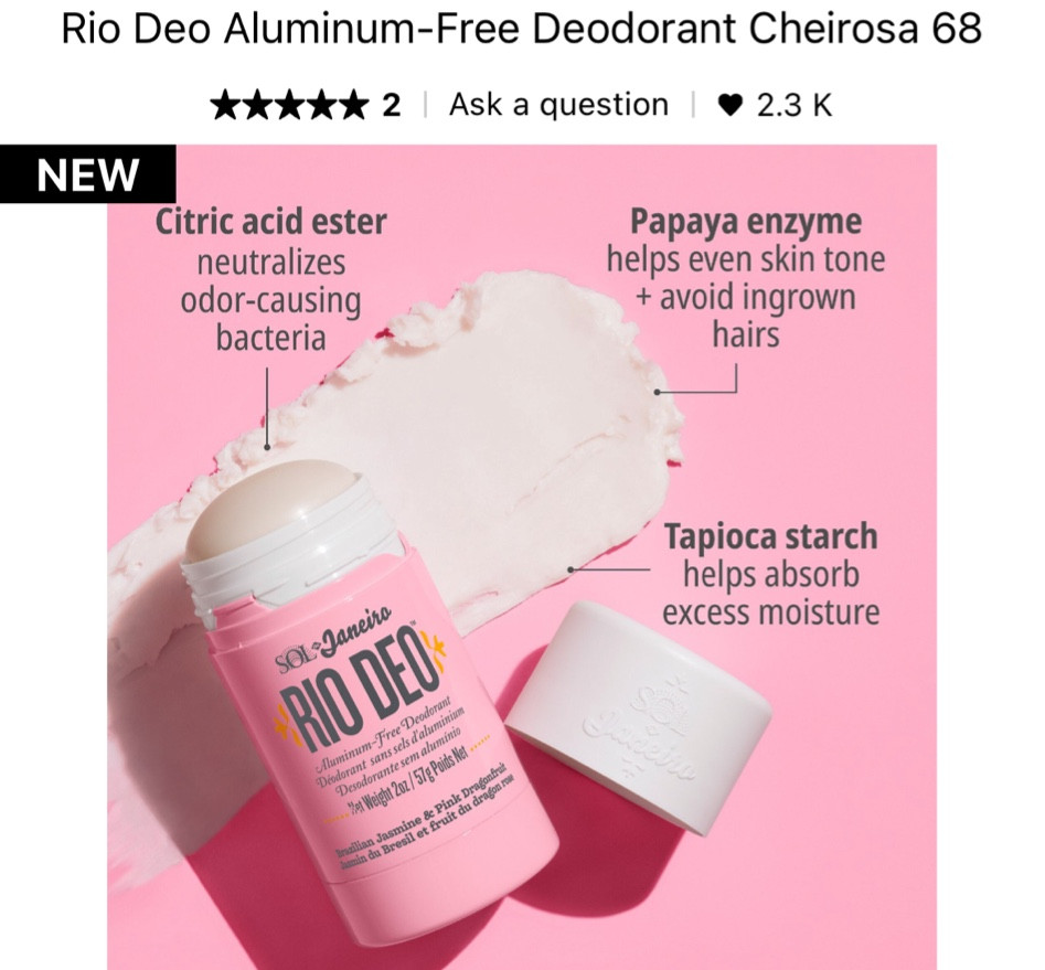 Rio Deo Aluminum-Free Deodorant Cheirosa 40