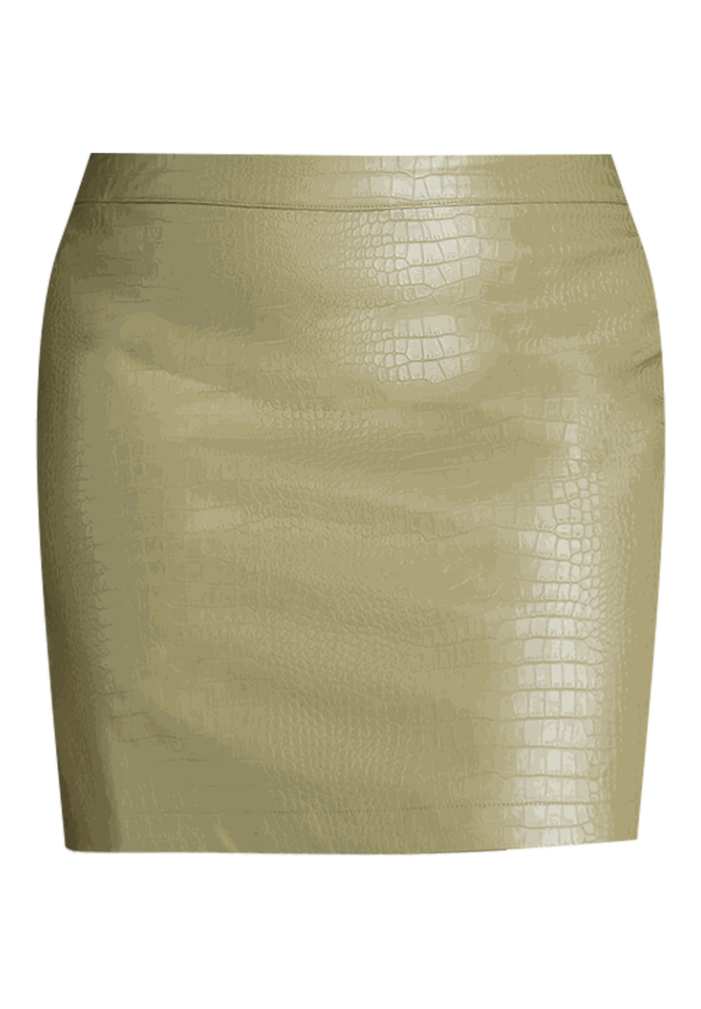 Croc Faux Leather Mini Skirt | Eloquii