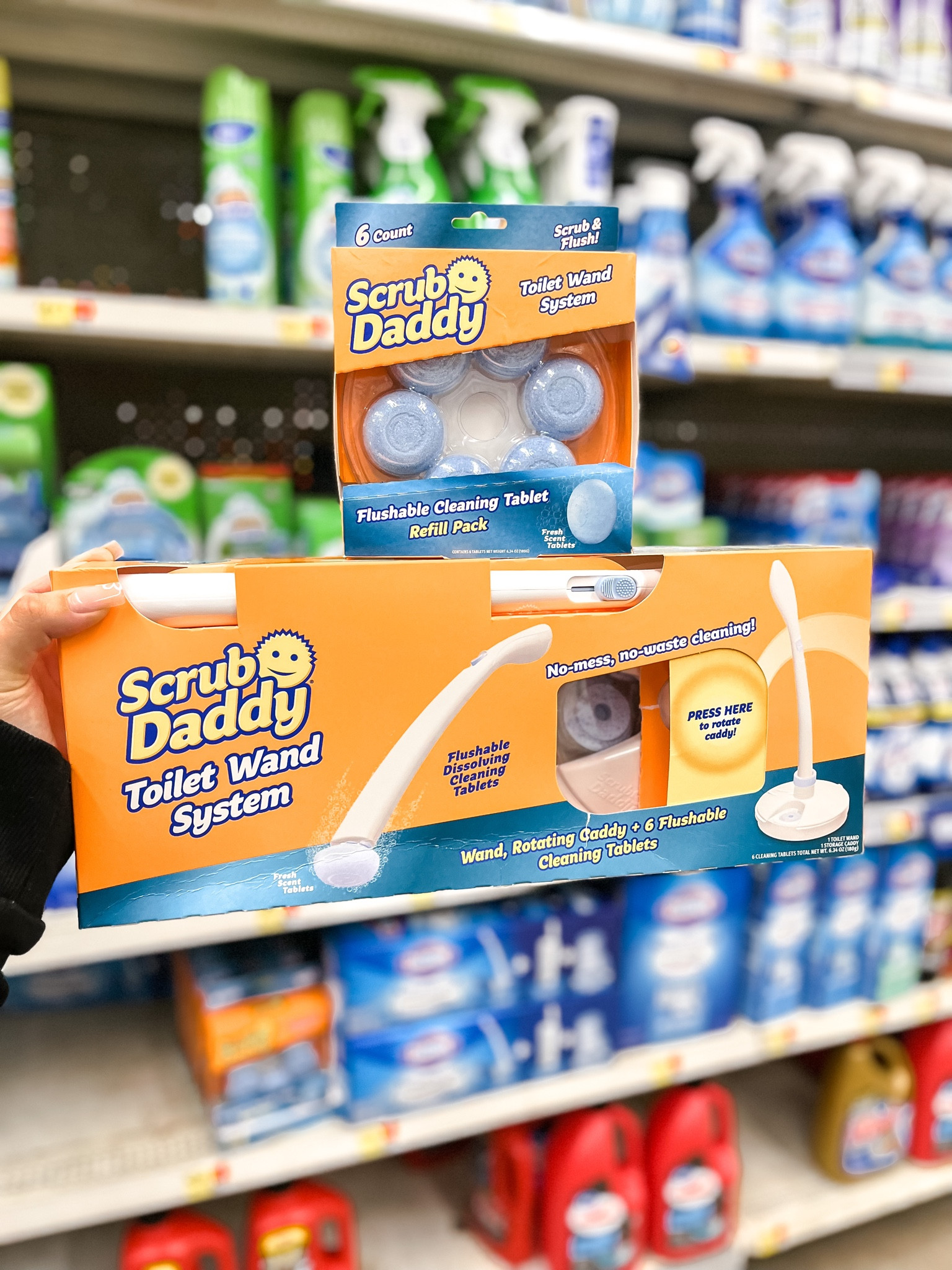 3) Scrub Daddy Flushable Cleaning Tablets Refill Packs For Wand System