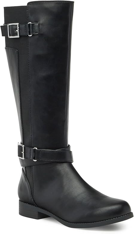 JustFab Noel Flat Boots for Women - Women's Boots, Riding Boots, Knee High Boots for Women, Women... | Amazon (US)