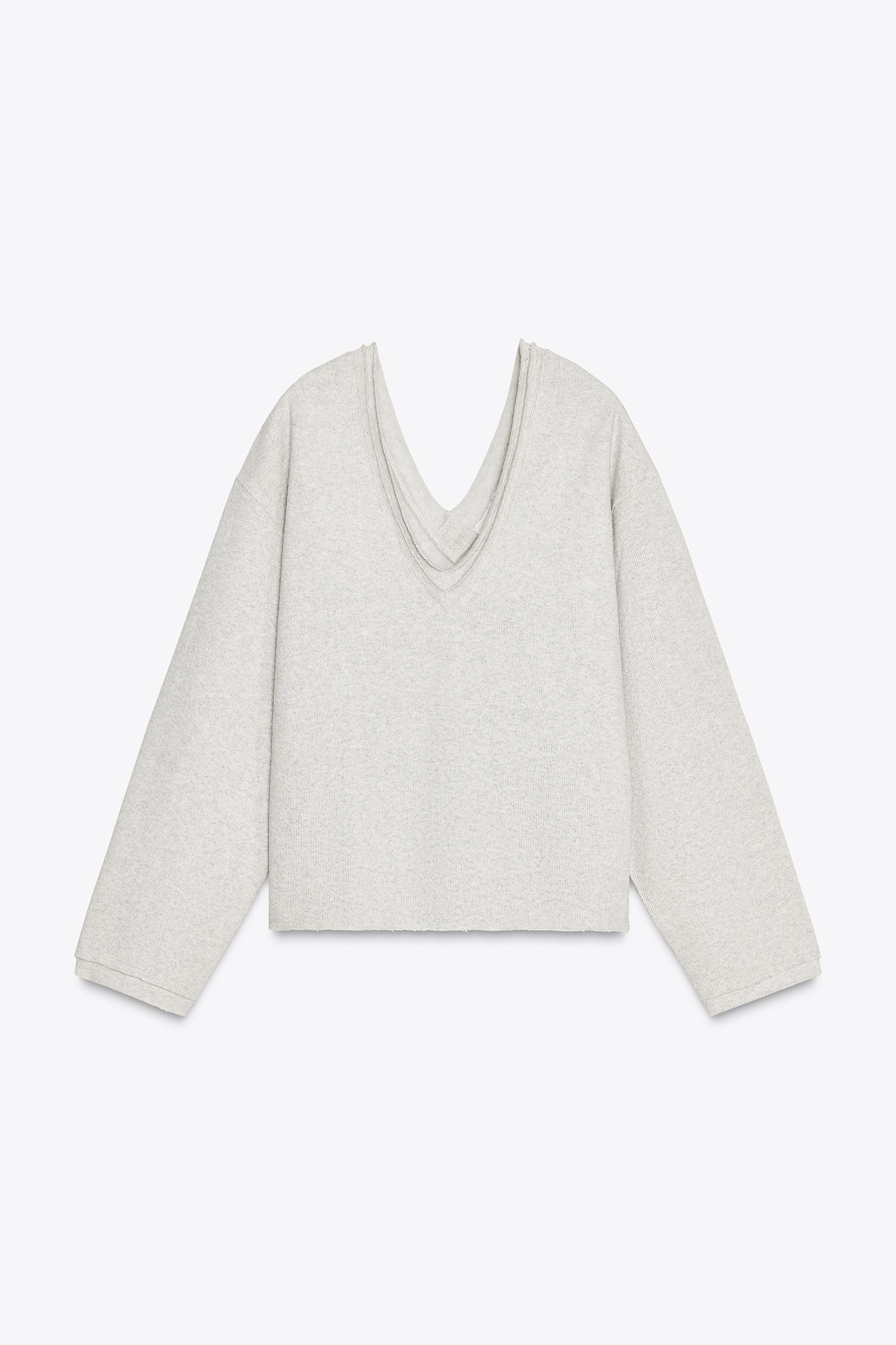 SOFT V-NECK SWEATSHIRT | Zara US