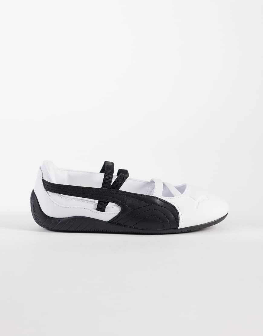 PUMA Speedcat ballet flats in white and black leather | ASOS (Global)