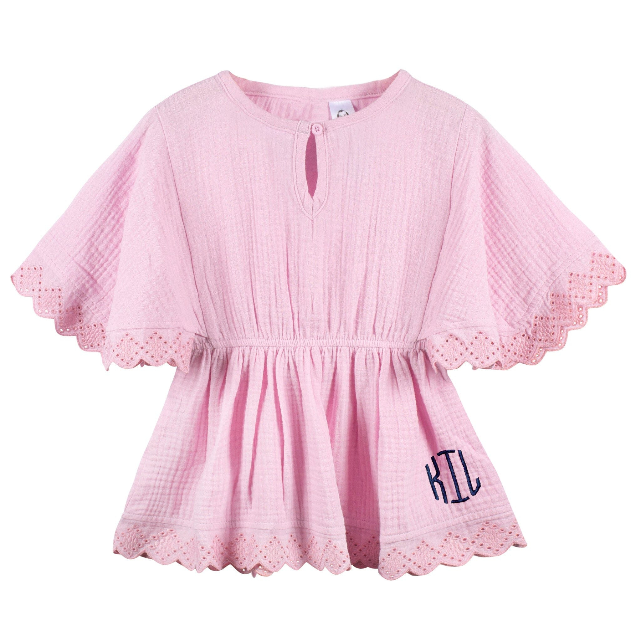 Embroidered Baby & Toddler Girls Light Pink Gauze Kaftan Swim Coverup | Gerber Childrenswear