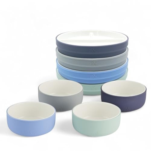 Elk and Friends Kids Porcelain Mealtime Bundle | 7.8" Plates & Bowls | 8 Pcs | Microwave & Dishwasher Safe | Amazon (US)