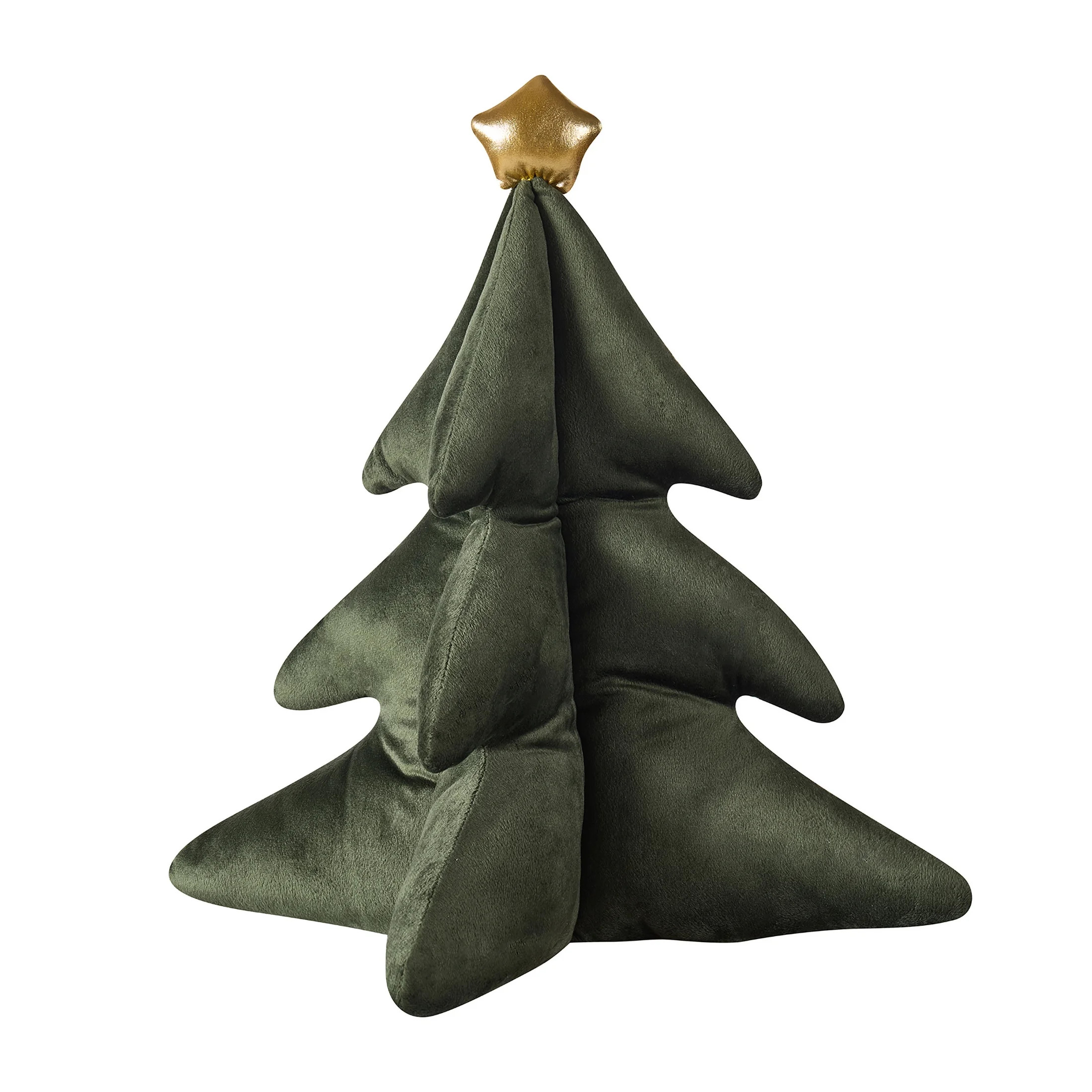 My Texas House 14&quot; x 14&quot; Green Shaped Holiday Tree Decorative Pillow | Walmart (US)