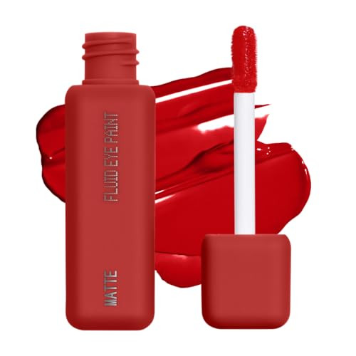 about-face Matte Fluid Eye Paint Scream of Consciousness – High-Pigment Liquid Eyeshadow, Long-Lasting, No-Budge Matte Finish, Vegan & Cruelty-Free (Primary Red) | Amazon (US)