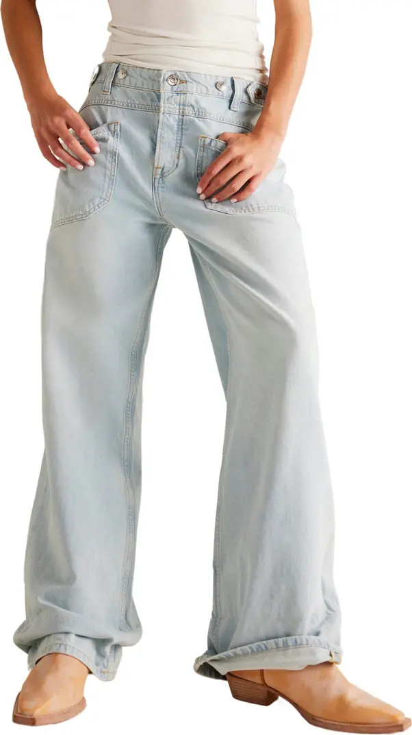 Free People We the Free Palmer Cuffed Baggy Jeans | Nordstrom | Nordstrom