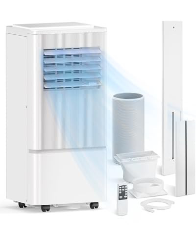 Air Choice Portable Air Conditioners, 10000 BTU Air Conditioner Portable for Room Up to 450 Sq.Ft, Remote Control, 24H Timer, Dehumidifier & Fan Modes, 3-in-1 Portable AC Unit for Bedroom, Window Kit | Amazon (US)