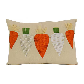 National Tree Co. String Of Carrots Easter Square Throw Pillow AH63-PFY09373-1, Color: Beige - JC... | JCPenney