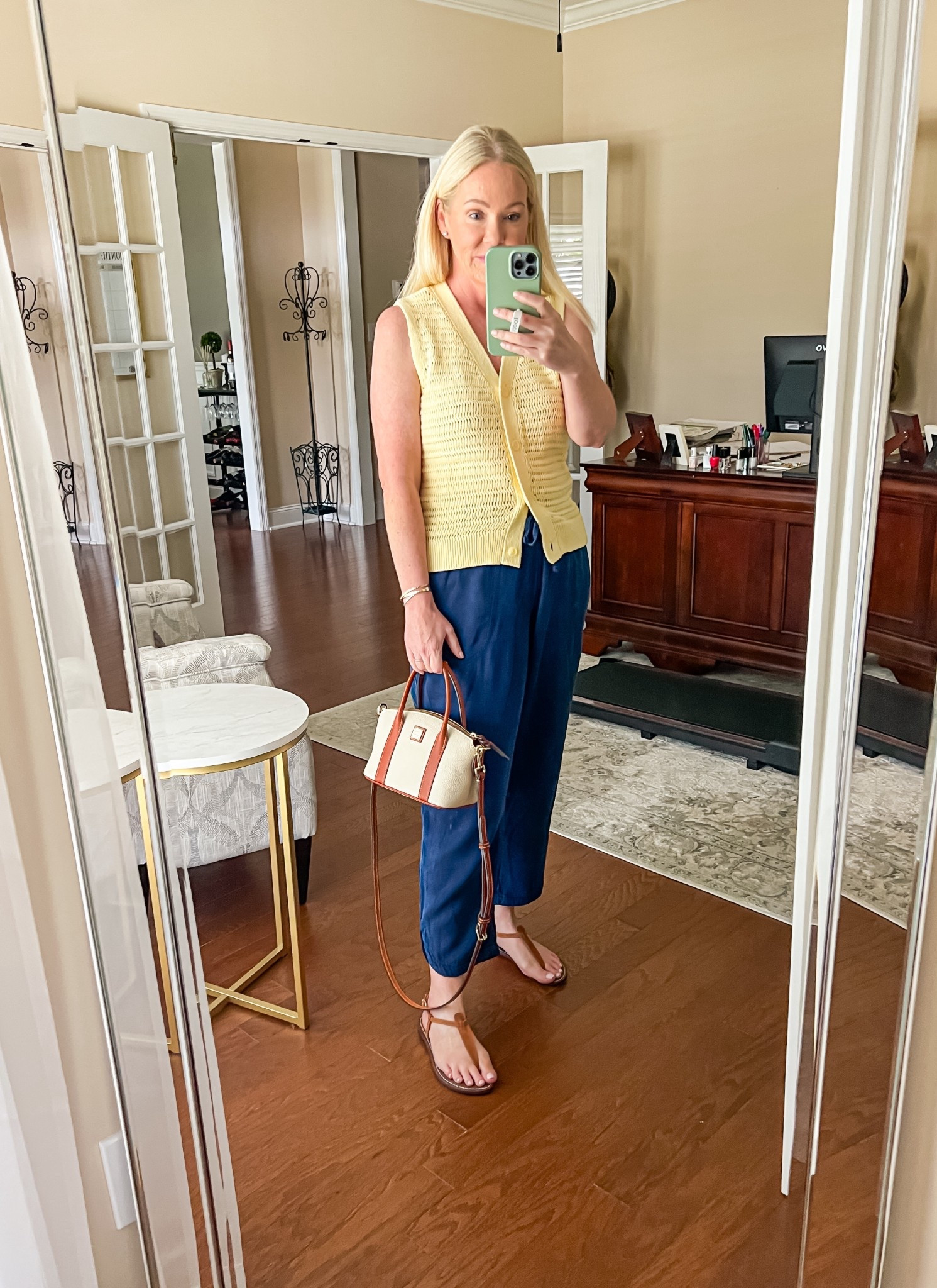 Casual summer outfit for a dermatologist appointment. Pants are super lightweight and perfect for hot summer days. 
Vest S
Pants S

#LTKFindsUnder50 #LTKItBag #LTKOver40