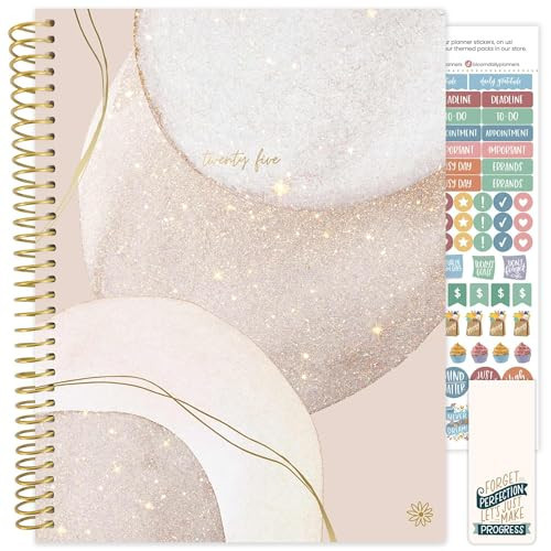 bloom daily planners 2025 (8.5" x 11") Calendar Year Day Planner (January 2025 - December 2025) - Weekly Monthly Dated Agenda Organizer with Stickers & Tabs - Brushed Beige | Amazon (US)