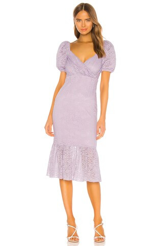 MAJORELLE Sammy Midi Dress in Purple Frost from Revolve.com | Revolve Clothing (Global)