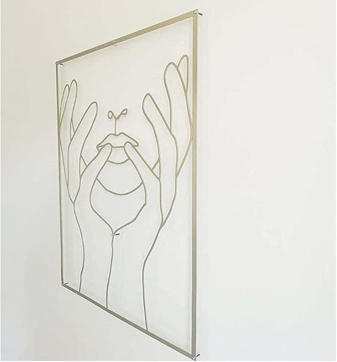 Osdvod Gold Female Wall Decor Set, Minimalist Nude Single Line Art Wall Decoration, Modern Abstra... | Amazon (US)