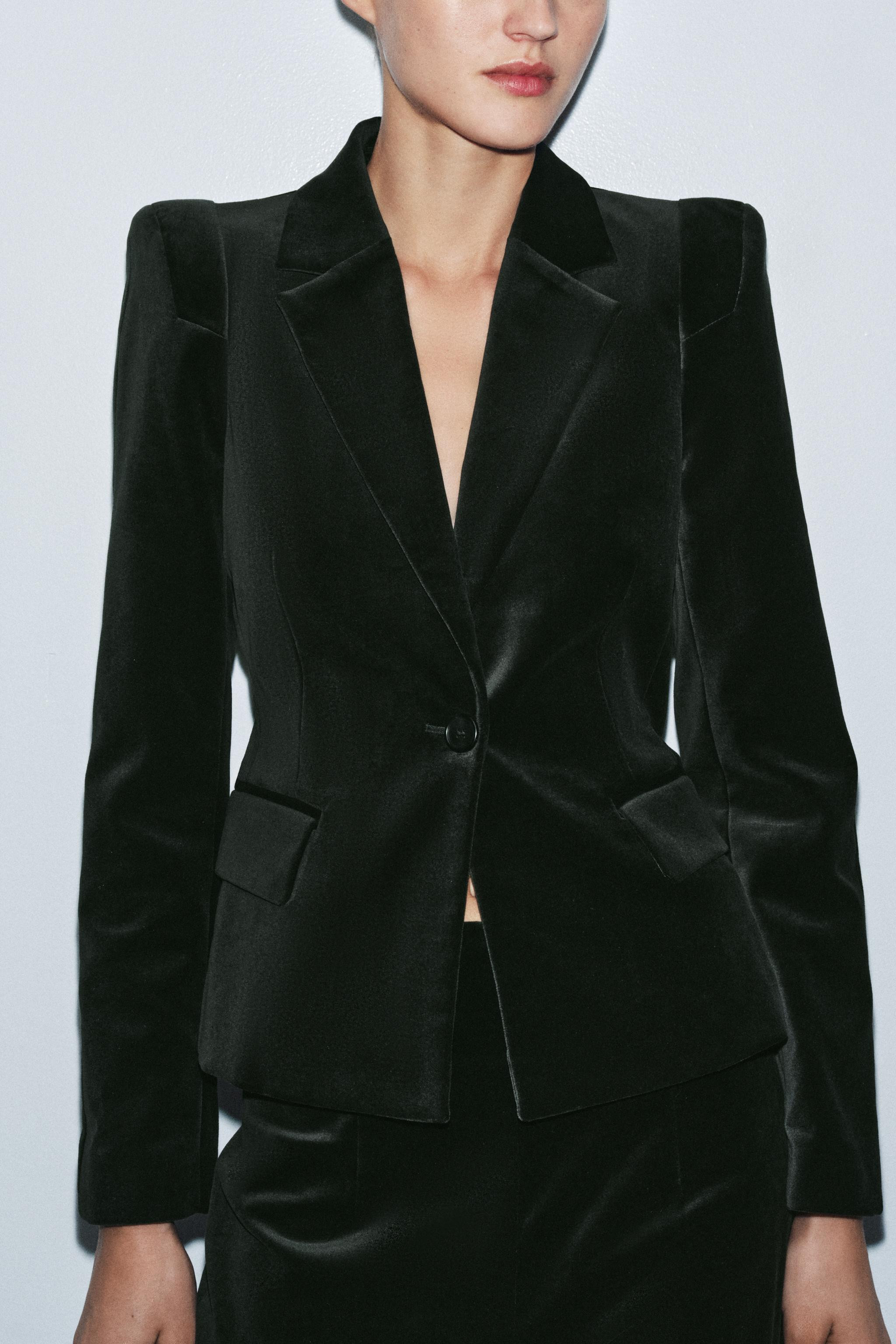 TAILORED VELVET BLAZER ZW COLLECTION | Zara US