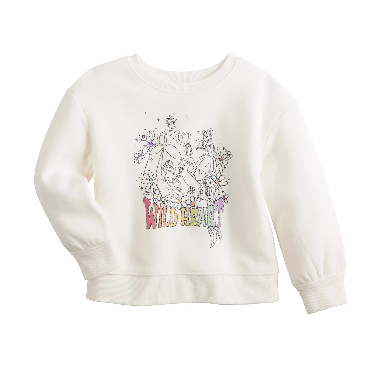 Disney Princess Cinderella, Tiana, Belle, Jasmine & Ariel Toddler Girl Fleece Sweatshirt by Jumpi... | Kohl's
