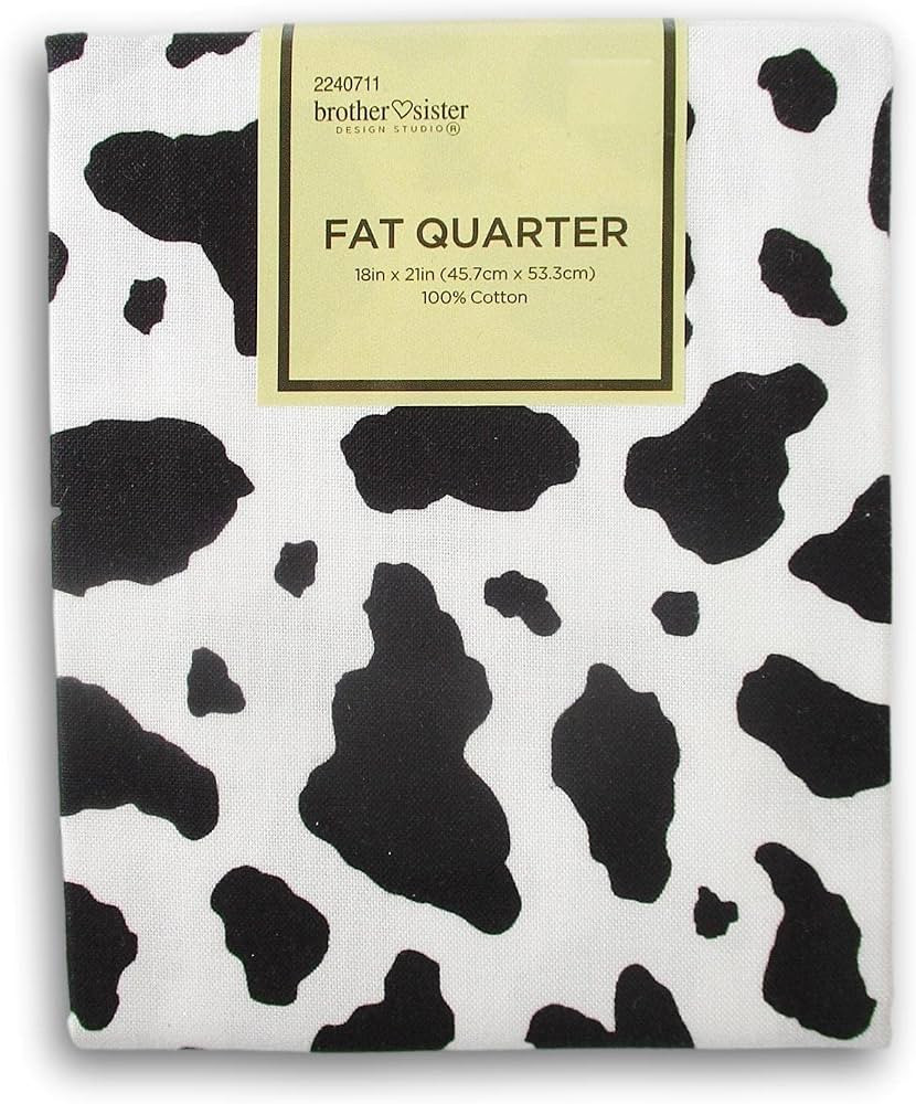 Fat Quarter 100% Cotton for Sewing Crafts - 18 x 21 Inches (Cow Print) | Amazon (US)