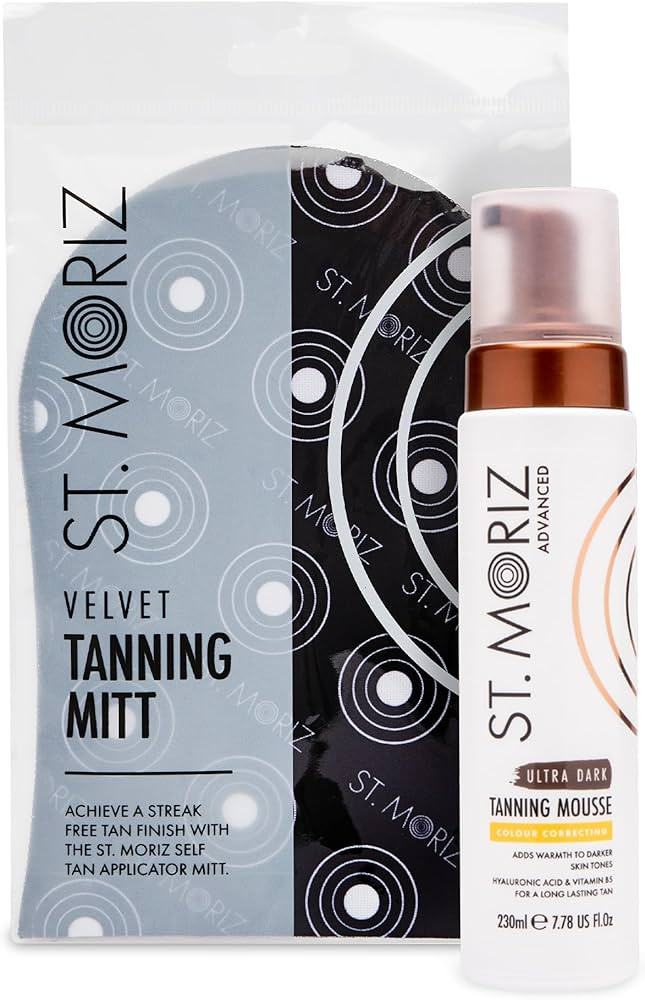 St. Moriz Advanced Color Correcting Self Tanner Mousse in Ultra Dark with Tanning Mitt Bundle - 2... | Amazon (US)