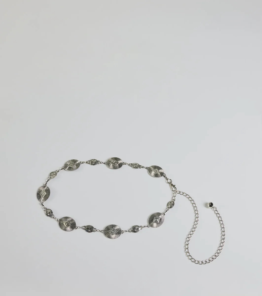 Forever Boho Oval Disc Chain Belt | Windsor Stores