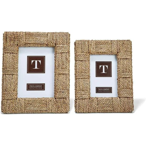 Two's Company Natural View Photo Frames, Set of 2, Sea Grass | Walmart (US)