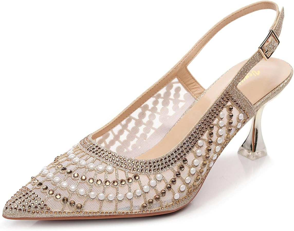 VenusCelia Women's Charming Lady Slingback Pump Shoe | Amazon (US)