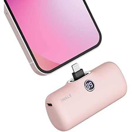 Amelema Small Portable Charger for iPhone,5000mAh Mini Power Bank with Built-in Cable/Metal Stand, C | Amazon (US)