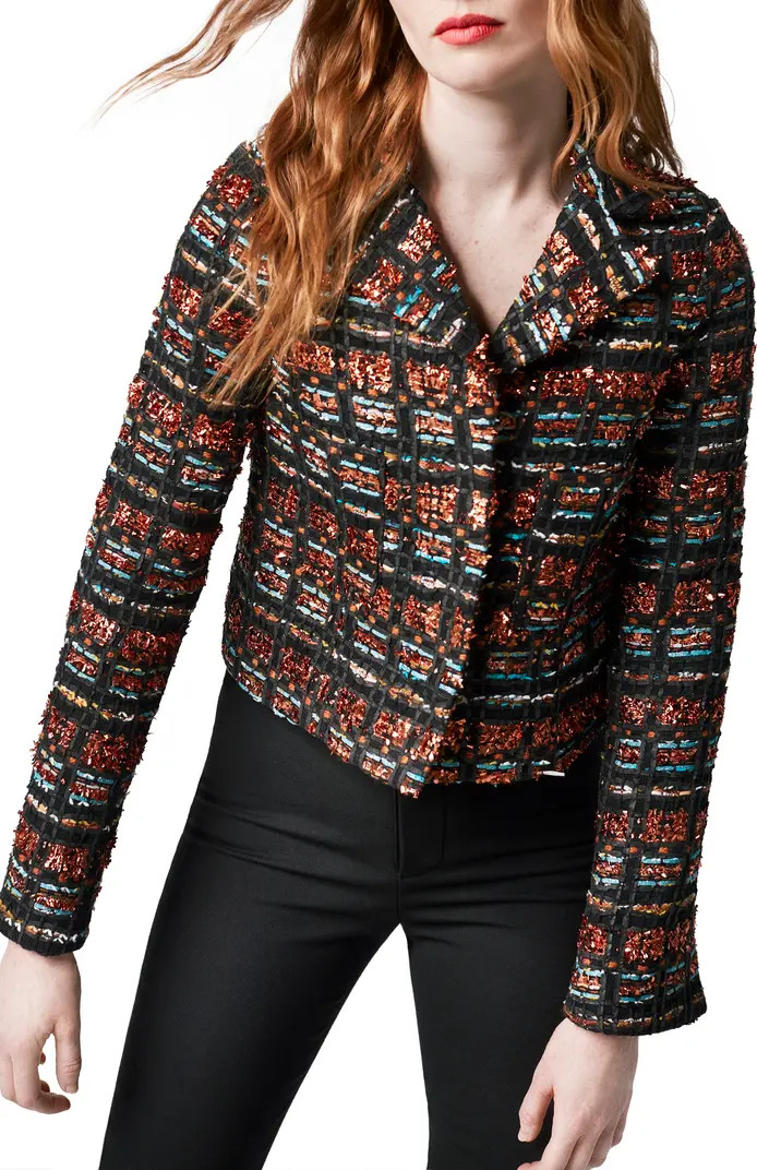 Metallic Tweed Boxy Jacket | Nordstrom