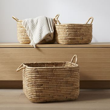 Woven Seagrass Rectangle Baskets - Natural | West Elm (US)