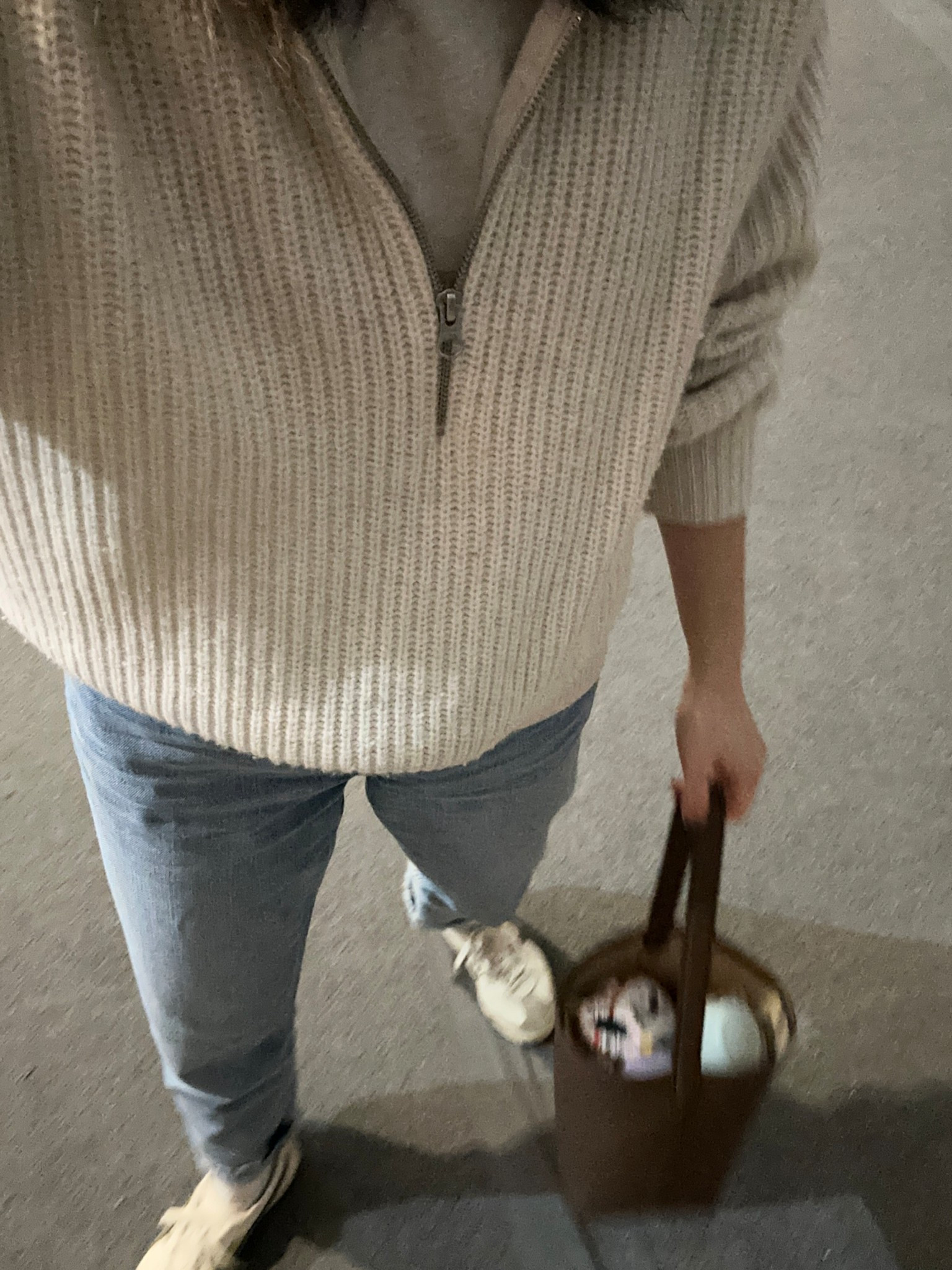 Cozy spring wool sweater. Tts. In xs. On sale! 
Jeans highly recommend. Tts  

#LTKspring #LTKsale #LTKcanada