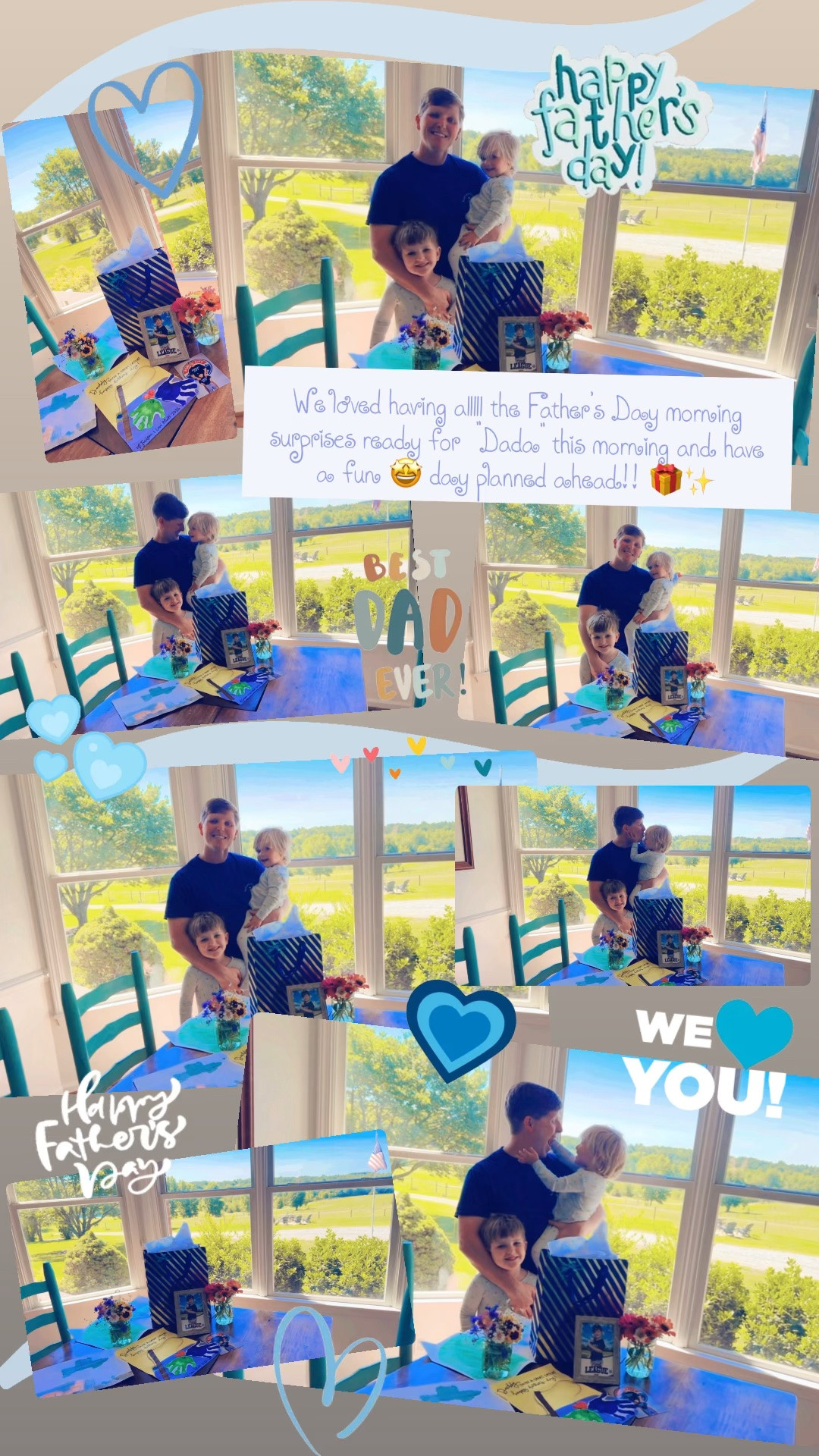 We loved having alllll the Father’s Day morning surprises ready for  “Dada” this morning and have a fun 🤩 day planned ahead!! 🎁✨