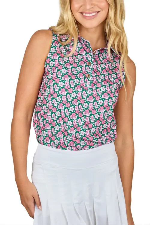 Kenny Flowers The Azaleas - Ladies Sleeveless Golf Polo in Pink at Nordstrom, Size Large | Nordstrom