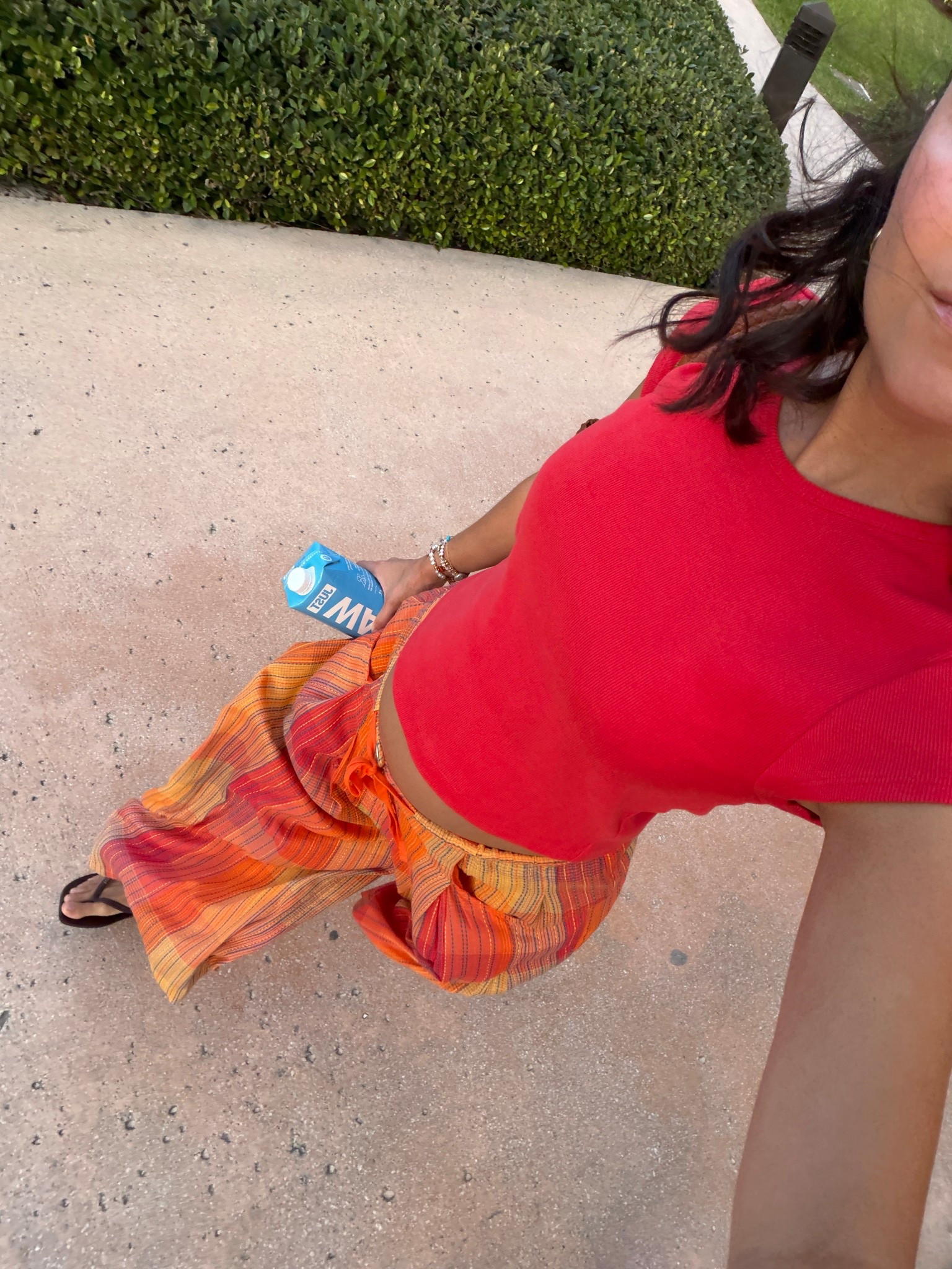 [4/13/26] these pants are bump-friendly and sooooo fun - perfect for a warm weather vacation 🌞 wearing xs in bottoms and paired with baby tee from the Annette tee skirt set in size small. Linked other tops sold individually that can work! 

sizing details:
• yellow carmen set - small 
• red baby tee (comes as a full Annette skirt set) - small 
• red pull on pant - xs
• cotton linen midi dress - small 
• green printed maxi - small 
• white keep it cool set - xs
• yellow Bristol skirt set - small 
• green maxi skirt set - xs

#LTKBump #LTKPetite #LTKSeasonal